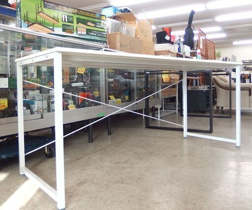 シンプルデスク 幅160×高さ70cm サンワサプライ 100-DESKF006 デスク 机 テーブル 作業台 オフィス 事務机 ホワ