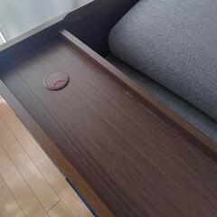 ニトリ　家具 ソファベッド 3人掛けソファの画像