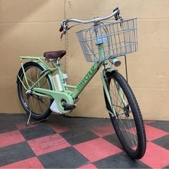 電動アシスト自転車　ライトグリーン