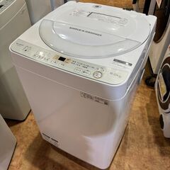 ✨安心の分解洗浄済✨SHARP 2019年製 6.0Kg 洗濯機 ES-GE6C-W 【愛市I4S032391-104】