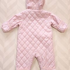 ユニクロ ベビー服 くま ジャンプスーツ キルト 60cm ウォームパデッドオールインワンの画像