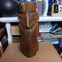 (中古)アイヌ 木彫り 人形の画像