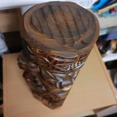 (中古)アイヌ 木彫り 人形の画像