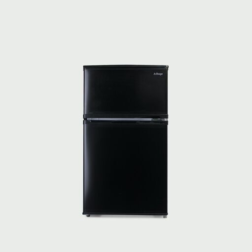 【クリーニング済】A-stage 90L 2ドア冷凍・冷蔵庫 ブラック_76ed5d30