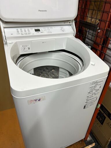 ☆中古￥29,800！【大幅値下げ商品！】Panasonic　8.0kg洗濯機　家電　2021年製　NA-FA80H9型　幅60㎝ｘ奥行62㎝ｘ高さ103㎝　【BC192】