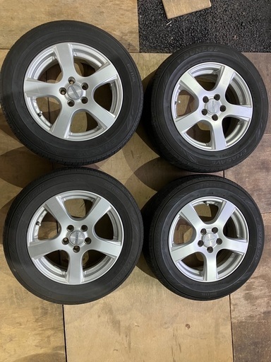 最終値下げ 15インチタイヤ付きホイールPCD100の5穴4本セット