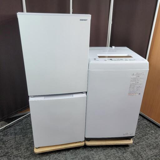 ‍♂️mh売約済み‼️配送設置は無料‼️最新2021年製✨つけかえドア対応✨SHARP × 東芝 家電セット
