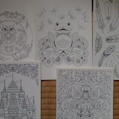 大人の塗り絵はがき
