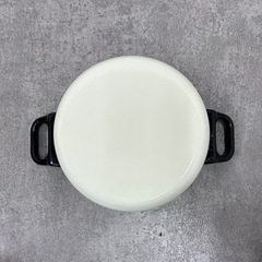 KCK219  昭和レトロ 琺瑯 鍋 両手鍋 花柄 の画像