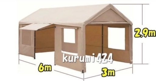 決まりました☘️大型ガレージテント?２点セット?天井用のUVシート付き?新品?