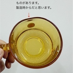 KCK220 未使用 カメイガラス ティーカップ アンバーガラス ソーサー 琥珀 5客セット 昭和レトロ HARIO ハリオ 耐熱ガラス ティーペットの画像