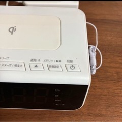 エンジニアリング　YACWC278J1W　ワイヤレス充電器付きラジオ時計の画像