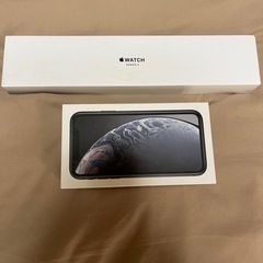 iPhoneXR&AppleWatch3の箱パソコン 周辺機器