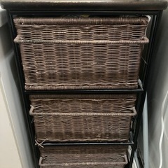【4/25で終了】家具　ラタン　天然素材　引き出し　ラック　タン...