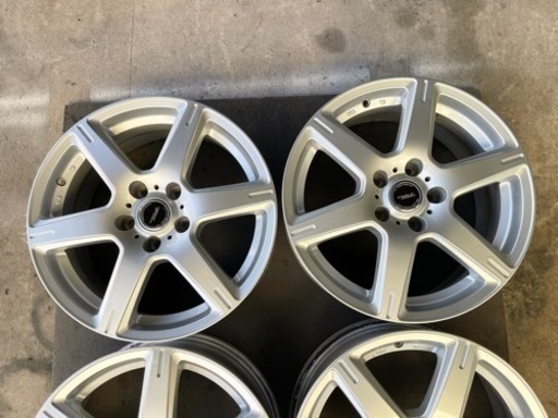 H326-1)17インチアルミ中古4本セット！7J-17+45 114.3/5H ブリヂストントップラン