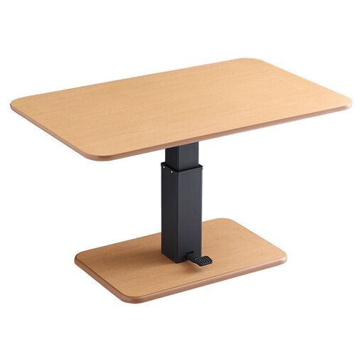 無段階ペダル式ガス圧昇降テーブル シャビーオーク