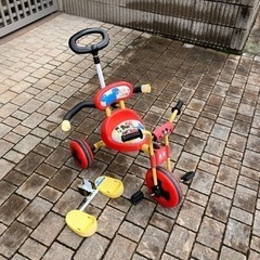 三輪車 かじとり ミッキーの中古が安い！激安で譲ります・無料で