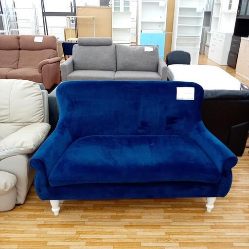 ★ジモティ割あり★ 　ソファー　ブルー　クリーニング済　YJ2071