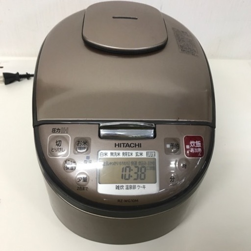 【引取】日立IHジャー炊飯器（炊飯専用家庭用圧力がま）RZ-WG10M  2015年製