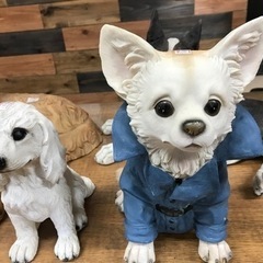犬　猫　置物　　　の画像