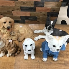 犬　猫　置物　　　の画像