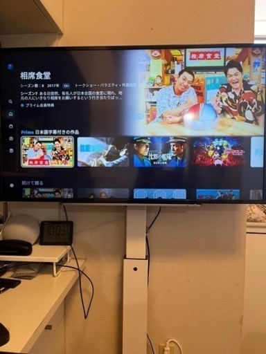 43インチ4Kテレビ スタンドセット 壁寄せ