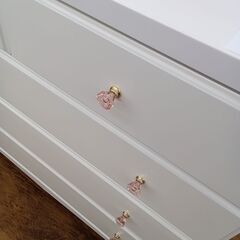 ★ジモティ割あり★  チェスト ホワイト H84×D40×W100 クリーニング済み MT900の画像