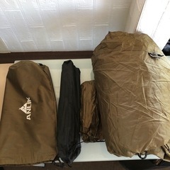 ANLIKソロキャンプ テント アウトドア カーキ グリーン1人...