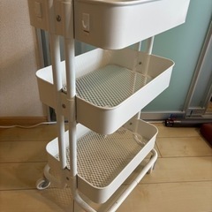 IKEA キッチンワゴン　ホワイト　中古