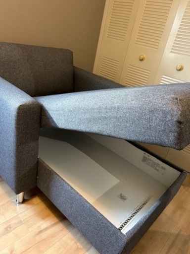 IKEA　3人掛けソファ　グレー※カバー洗濯可
