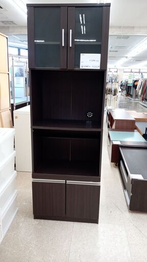 ★ジモティ割あり★  食器棚 ブラウン H177.5×D38.5×W60 クリーニング済み TJ4997