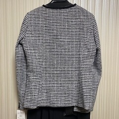 新品未使用 レディース セレモニースーツ パンツ ノーカラー ジャケット ブラック系 入園入学卒業の画像