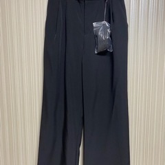 新品未使用 レディース セレモニースーツ パンツ ノーカラー ジャケット ブラック系 入園入学卒業の画像