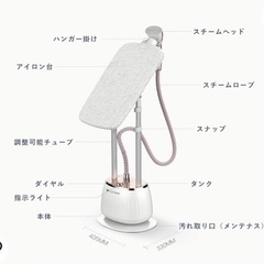 Sylintech衣類スチーマー 置き型スチーマー アイロン スチーム 除菌 消臭 ニオイ 匂い 花粉 シワ しわ 衣類 コート スーツ ジャケット 衣類スチーマー アイロン台用意の画像