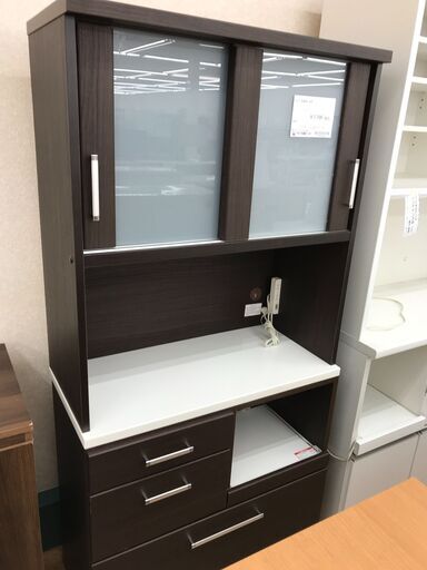 ★ジモティ割あり★ ニトリ 食器棚 茶色 H181×W89×D40 クリーニング済み KJ4755