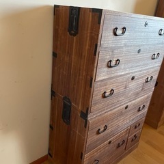昭和レトロ　桐　タンス　家具 収納家具 タンス、衣類収納の画像