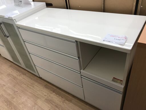 ★ジモティ割あり★ ニトリ キッチンカウンター ホワイト H95×W120×D51 クリーニング済み KJ4756