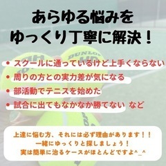 テニスのあらゆる悩みの解決をサポートいたします！の画像