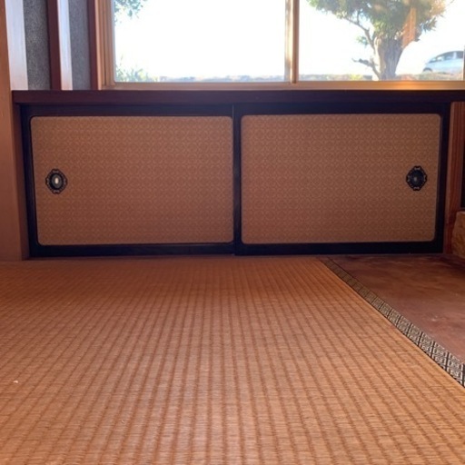襖 地袋 柄　中古　枠/黒檀