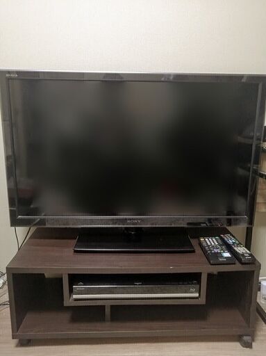 【～4月末 先着】大型40インチ液晶テレビ(リモコン付)・ブルーレイレコーダー・テレビ台