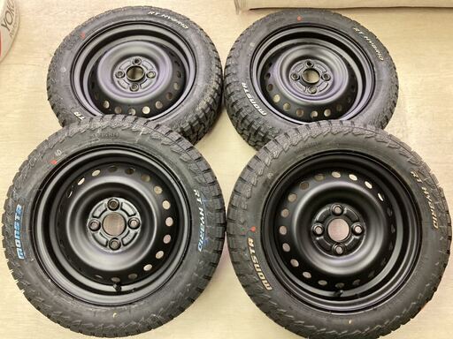 艶消しブラック スチールホイール◇MONSTA RT HYBRID 165/65R14