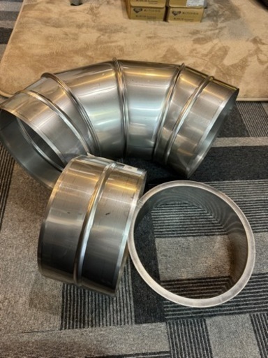 未使用　株式会社フカガワ　ステンレス製　250φ エルボ　スパイラルニップル　定着カラーなど