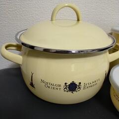お取引決定！両手鍋 ホーロー鍋 調理器具】オリエントエクスプレス...