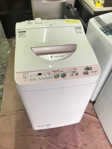北九州市内配送無料　保証付き　SHARP(シャープ)の5.5kg縦型洗濯乾燥機「ES-T55E7」