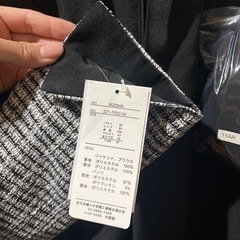 新品未使用 レディース セレモニースーツ パンツ ノーカラー ジャケット ブラック系 入園入学卒業の画像