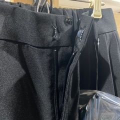 新品未使用 レディース セレモニースーツ パンツ ノーカラー ジャケット ブラック系 入園入学卒業の画像