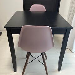 テーブル2人用　IKEA ダークブラウン