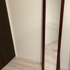 鏡　おしゃれ姿見　天然木　北欧風