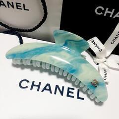 CHANEL シャネル ヘアクリップ バンスクリップ マーブルブルー