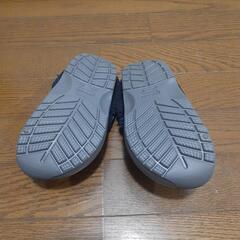 クロックスcrocsボア付マンモス？18.5センチグレー×ブルーの画像